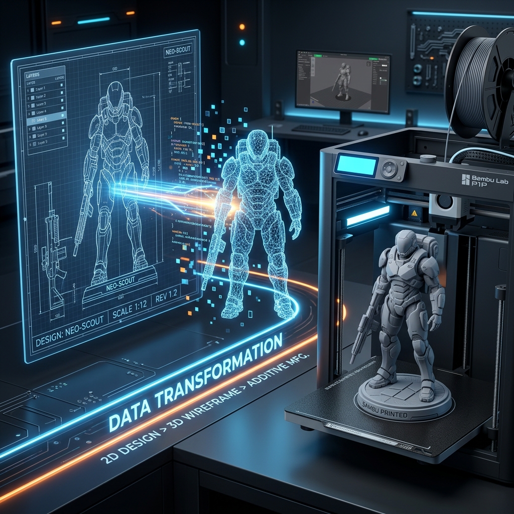How to Convert 2D Images to Watertight 3D STL Files for 3D Printing